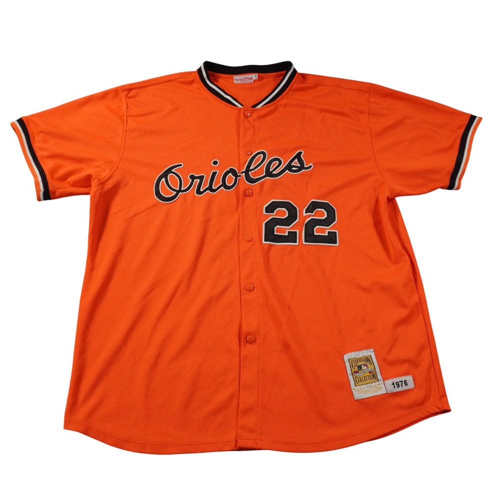 Mitchell & Ness Baltimore Orioles Jim Palmer Baseball Jersey Mens 60 Orange 1976